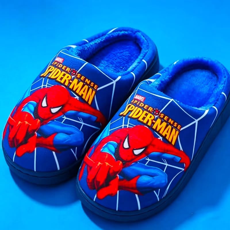 Pantuflas Spider-Man azules para niños con interior borreguito