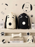 Mochila Snoopy Face en colores beige y negro